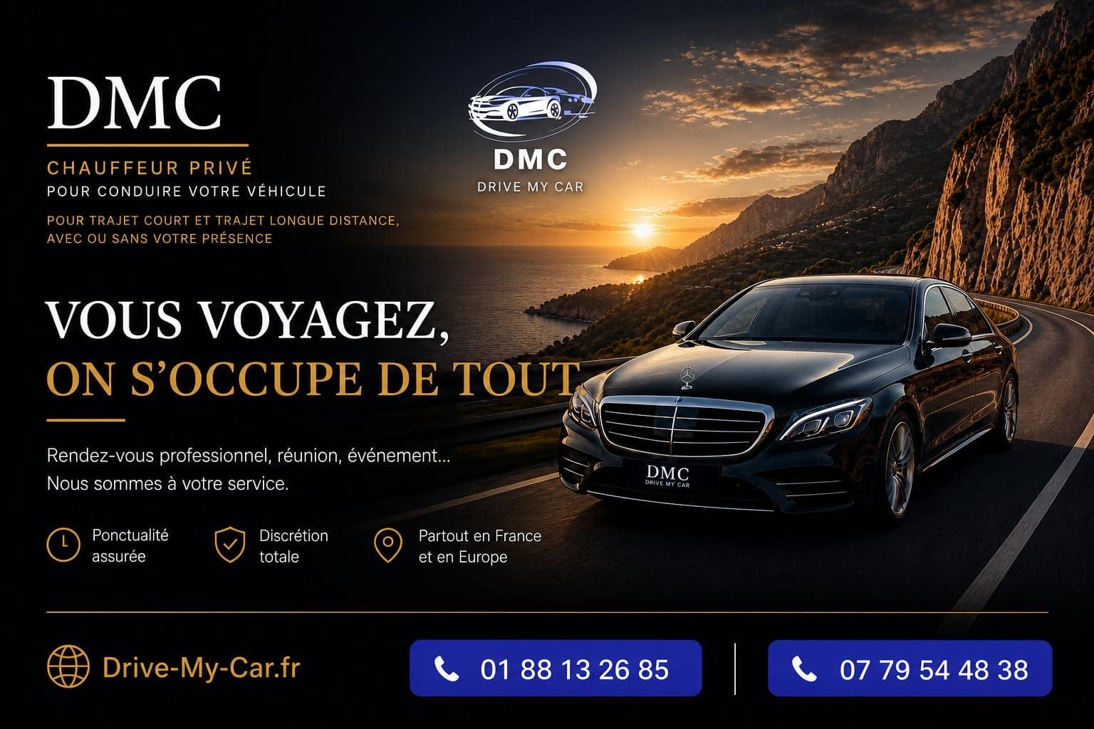 Chauffeur privé pour conduire votre voiture